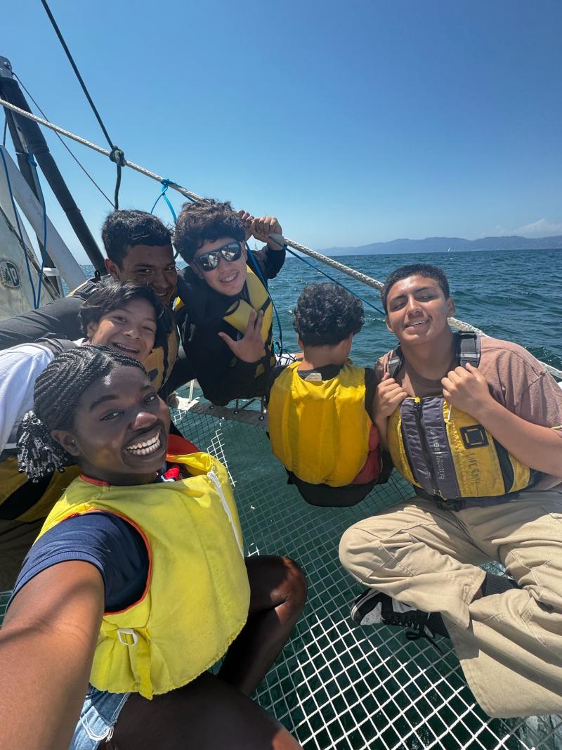 group picture at a sailing trip